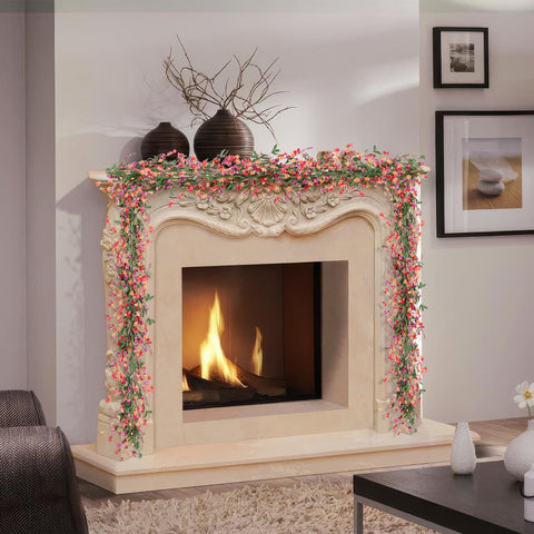 Artgar vibrant red, orange, and purple tones brighten rooms.