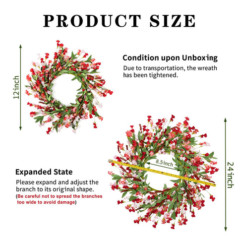 Artgar 24-inch wreath creates a lush silhouette on entryways