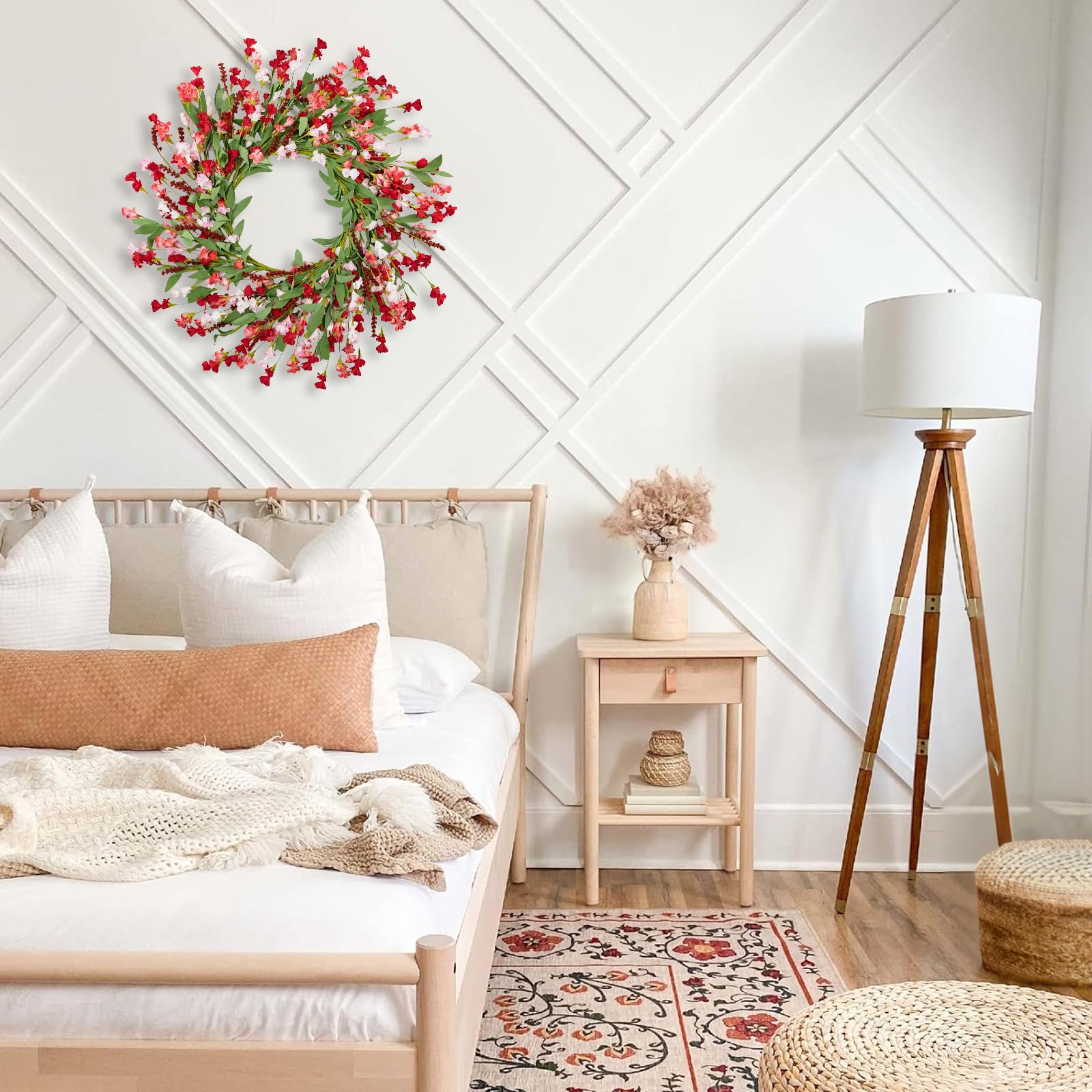 Artgar wreath suitable for indoor or covered outdoor spaces brightening doors and walls