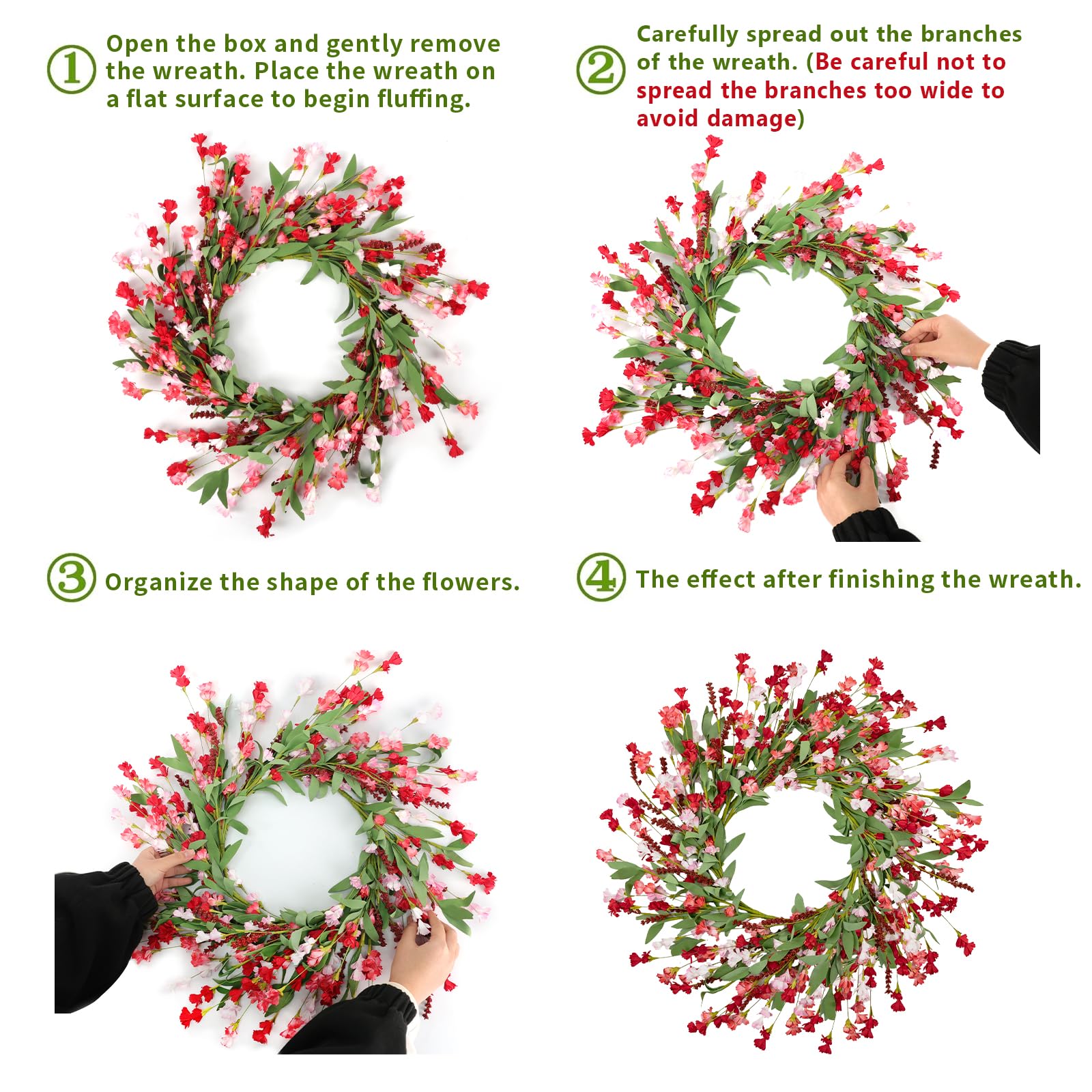 Artgar wreath shipped in a protective 12-inch box for safe transit
