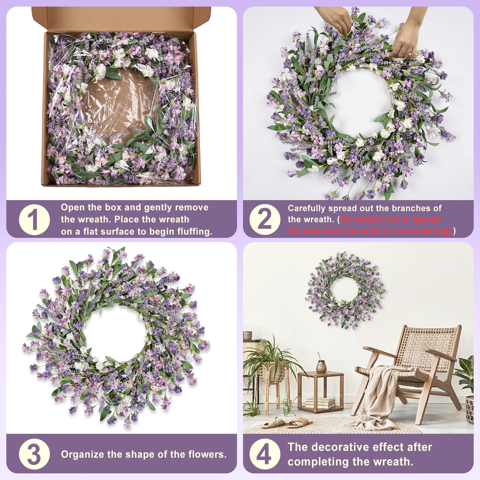Artgar wreath packaging 12-inch box protects during transit