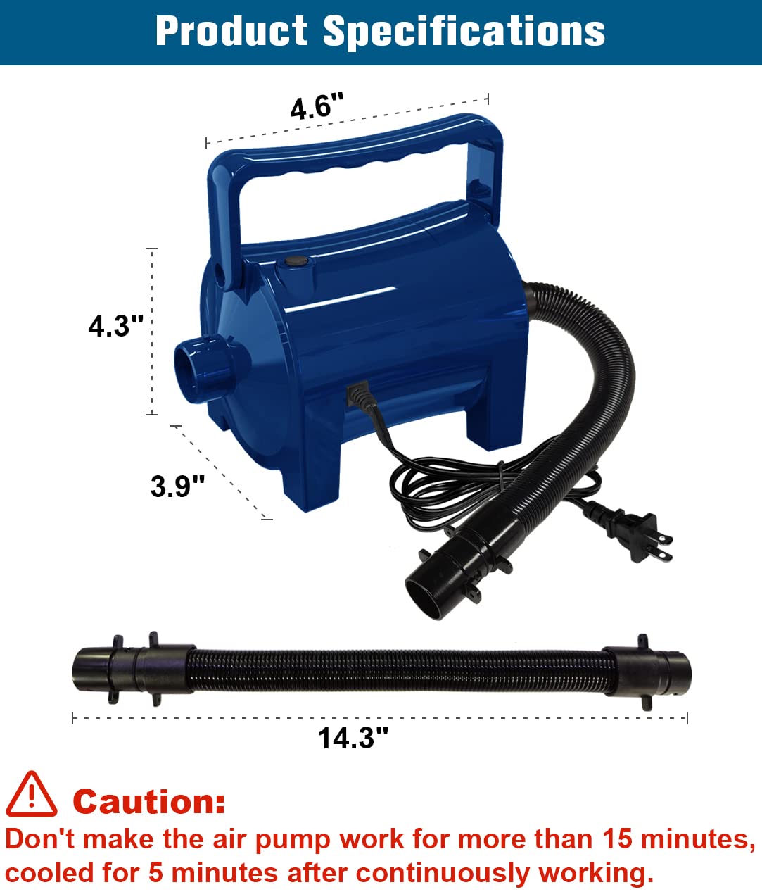 Artigarden electric air pump deflate function for quick air release.