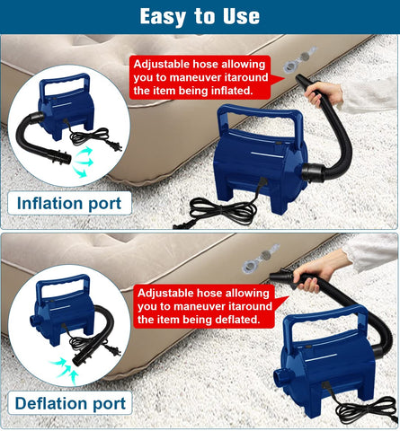 Artigarden air pump has a portable design ideal for home or travel.