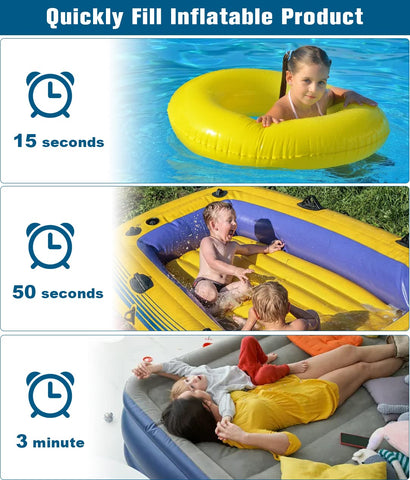 Artigarden electric air pump side with hose and nozzle set