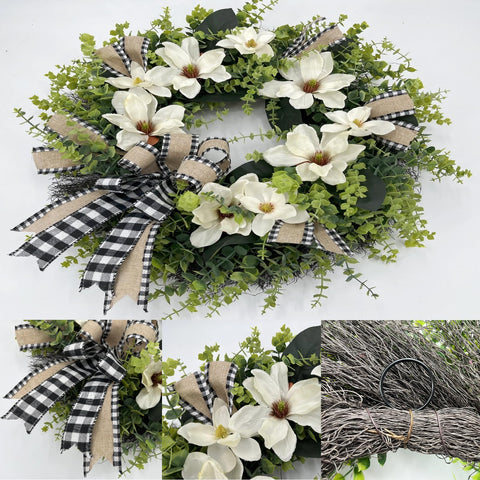 ARTINCRAFIO wreath on porch display enhances year-round decor.
