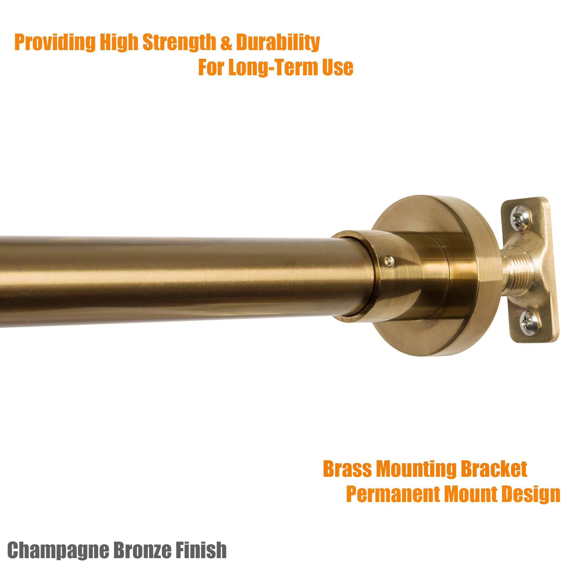 Artiwell 1 inch diameter rod offers strong support for heavy curtains.