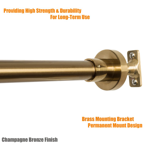 Artiwell 1 inch diameter rod offers strong support for heavy curtains.