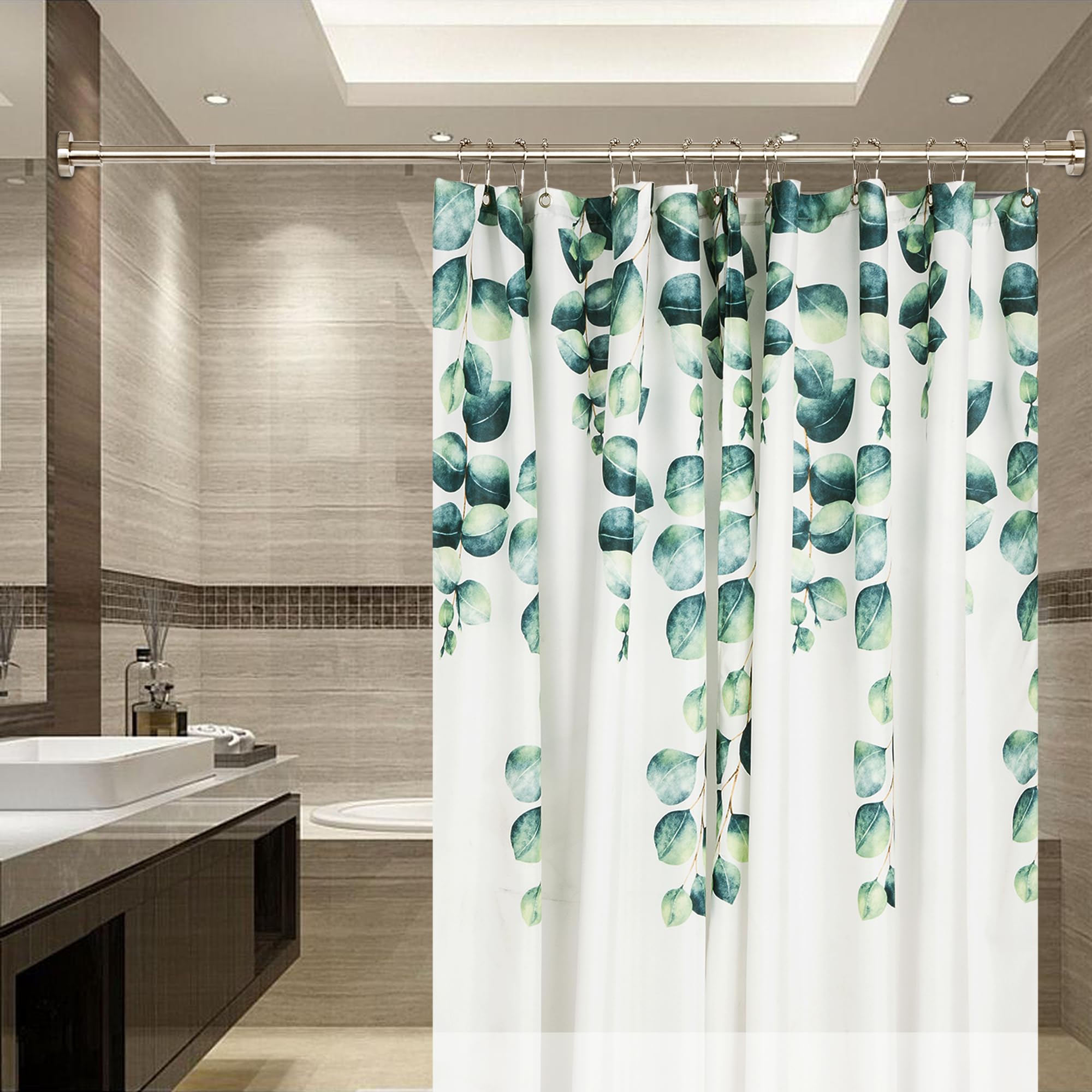 Artiwell adjustable length 47-84 inches in-use display for versatile bathroom fit.