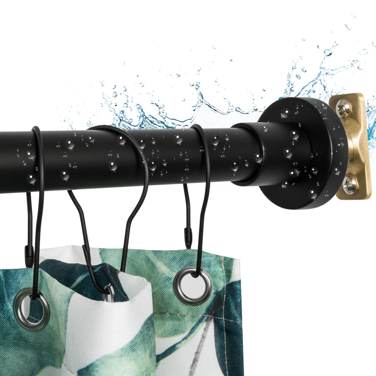 Artiwell heavy-duty shower rod adjusts 47-84 inches to fit your shower space.