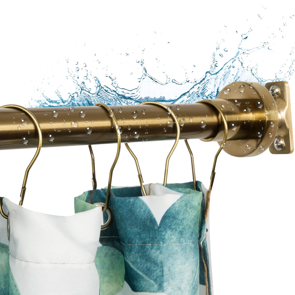 Artiwell heavy duty shower rod extended to 47-84 inches for tight bathroom spaces.
