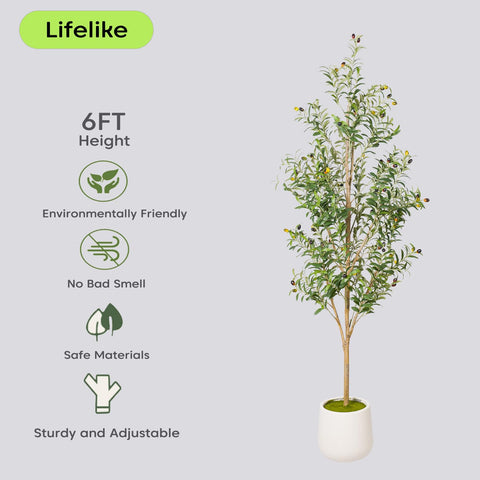 Artizone olive tree in a living room corner enhances calm ambiance.