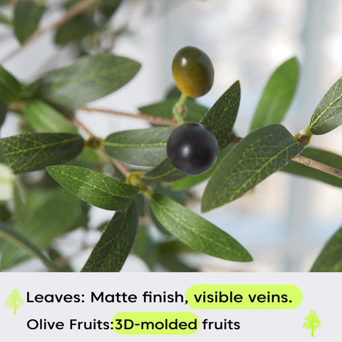 Artizone olive tree is pre-assembled in its planter for easy placement.