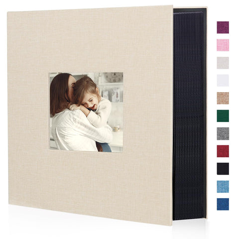 Artmag Fabric Photo Album beige cover texture, durable design for treasured family memories.