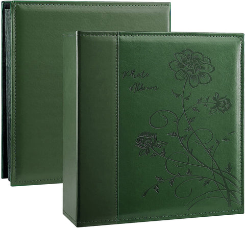 Artmag Photo Album 1000-photo capacity with durable dark green leather cover.