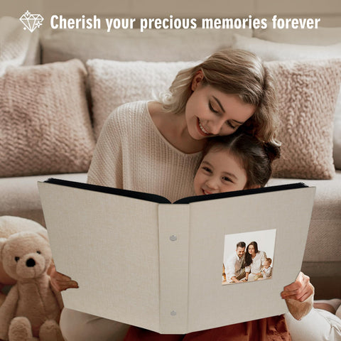 Artmag Photo Album dimensions 13x12.5 inches fit on shelves and desks.