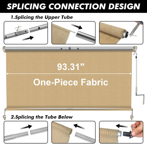Artpuch Sesame shade reduces glare for outdoor gatherings.
