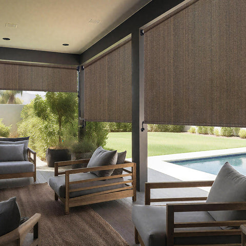 Artpuch mocha color outdoor shade adds warm style.