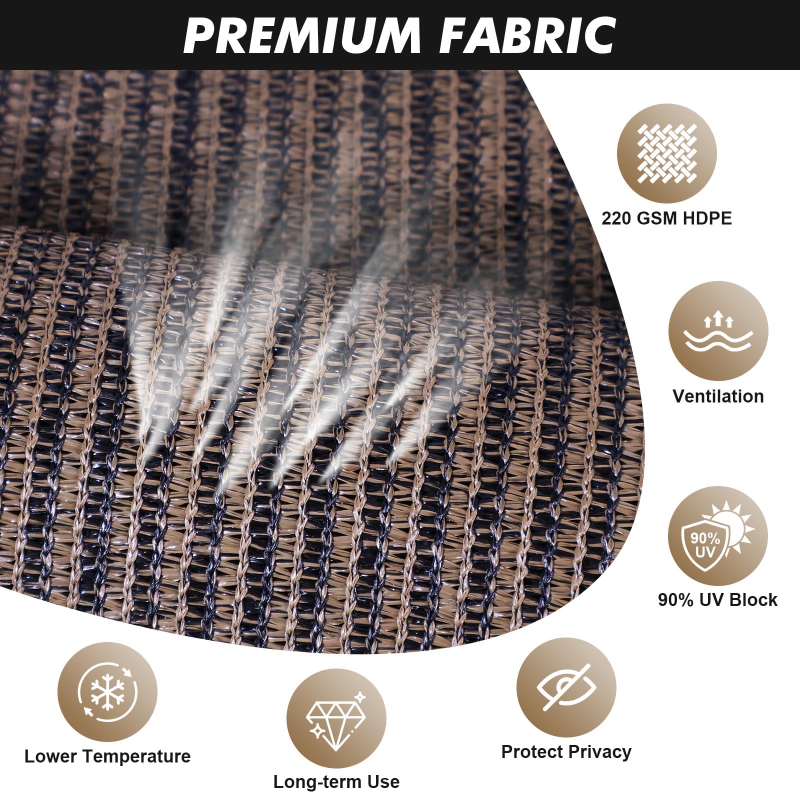 Artpuch UV-blocking shade reduces sun glare and exposure.