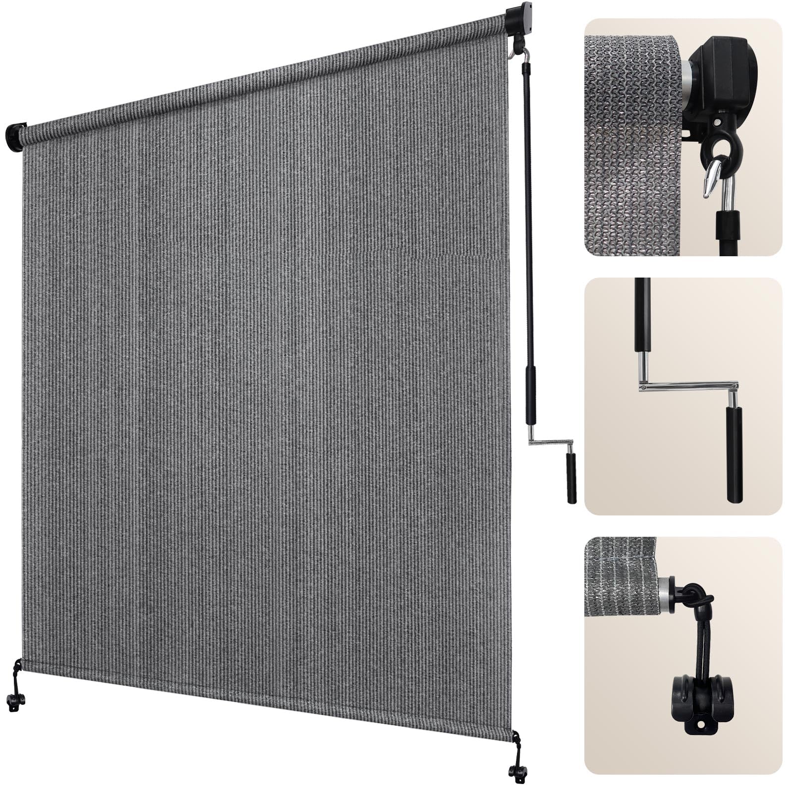 Artpuch outdoor roller shades spliced design unboxing shows compact packaging for easy handling.