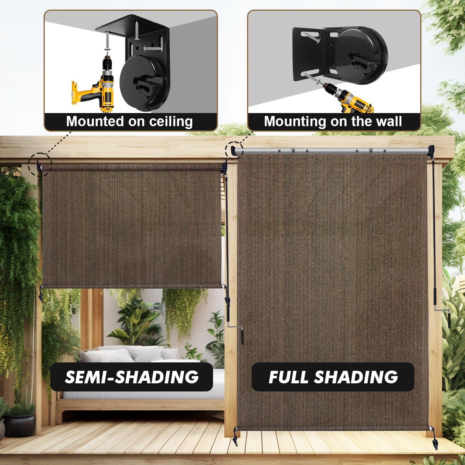 Artpuch porch shade enhances privacy while letting in natural light.