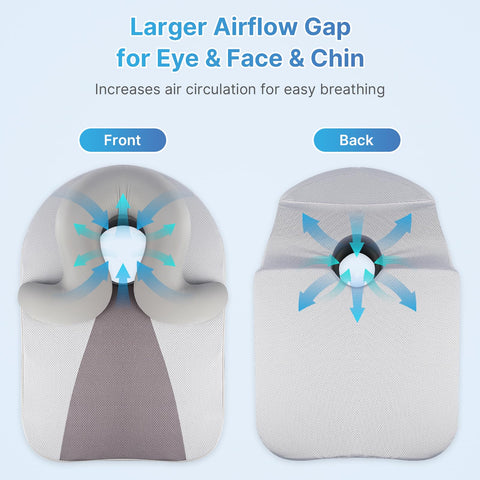 ArtyCozy Eye Face Down Pillow detachable design for travel or separate use.