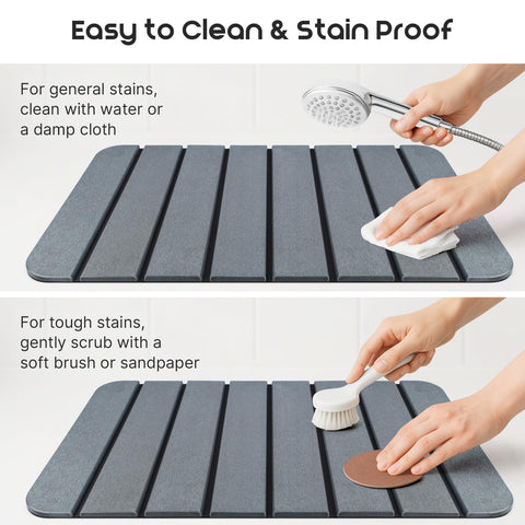 ArtyCozy grey mat blends with modern interiors while staying practical.