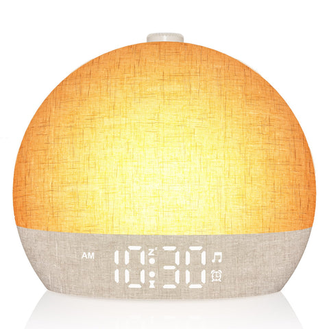 ARUQO wake-up light sunrise glow for a calm morning start.