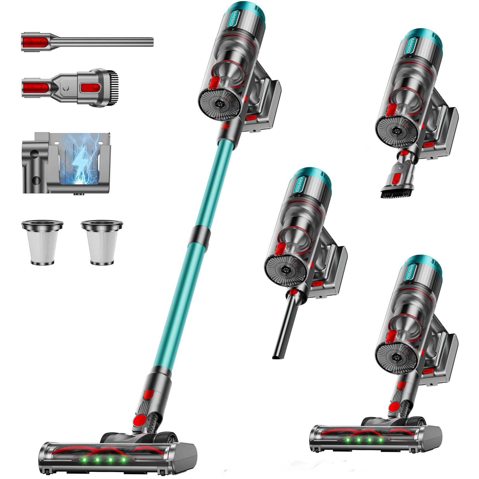 ARWSEDI cordless vacuum battery life up to 80 minutes for whole-house cleaning
