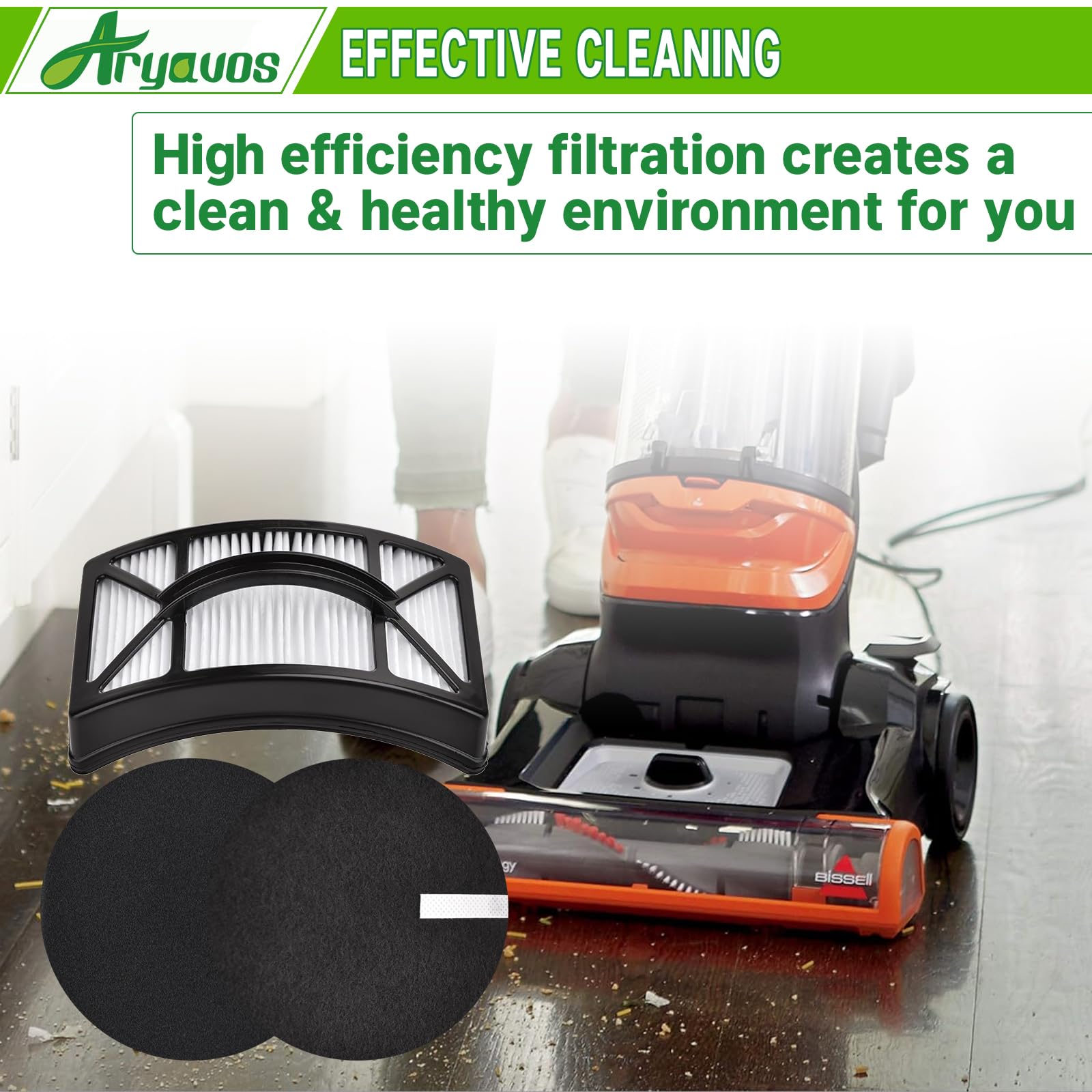 Aryavos value-pack for Bissell filters, great value for routine replacements