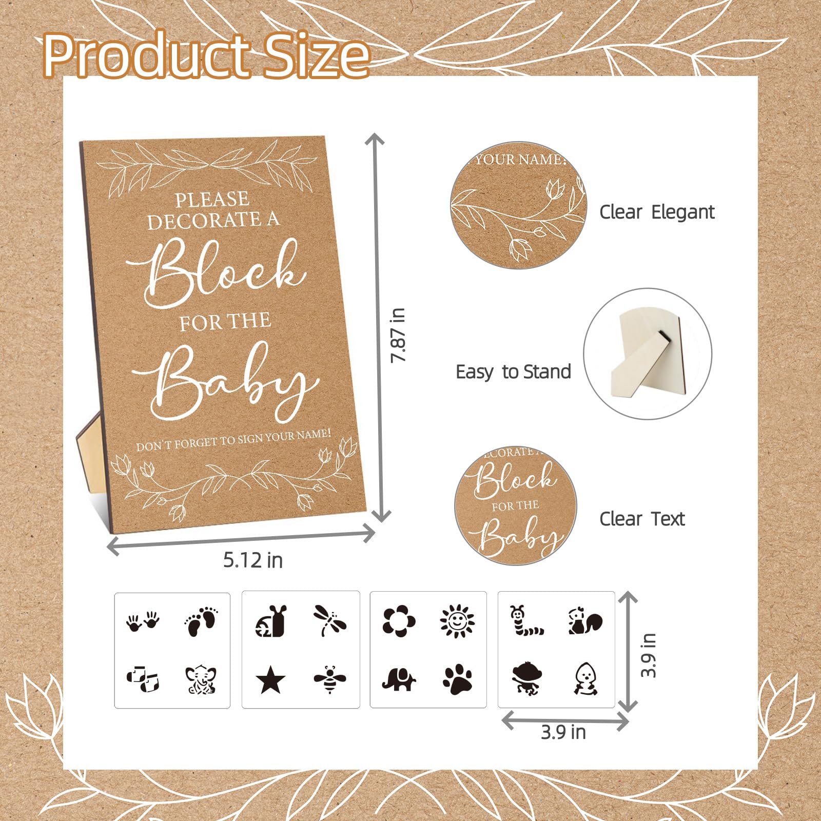 AryiHitt wooden blocks DIY kit, safe wood for kids and adults to paint and personalize.