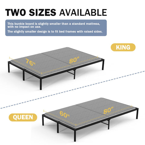 Arzarme bunkie board anti-sag surface keeps mattress aligned on frames.