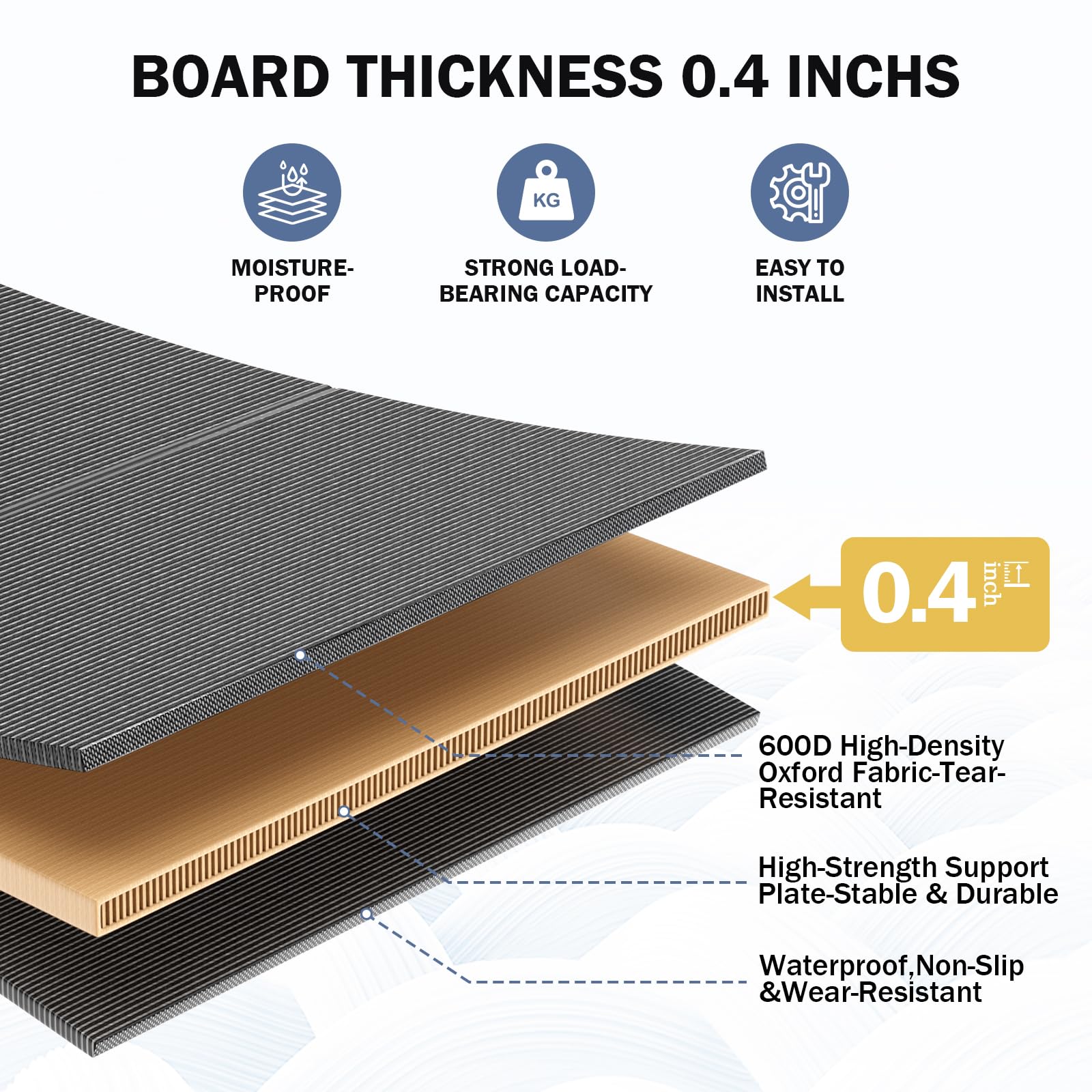 Arzarme bunkie board foldable design for quick setup and easy storage.