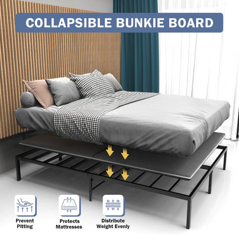 Arzarme bunkie board memory foam compatible supports various mattresses.