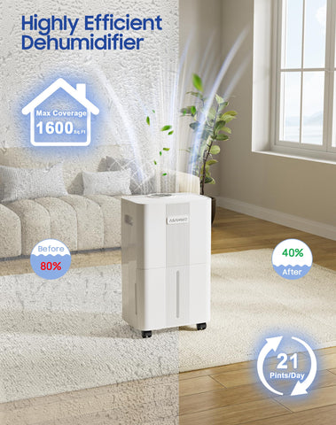 ASAHWo dehumidifier water tank removal demonstrating easy emptying