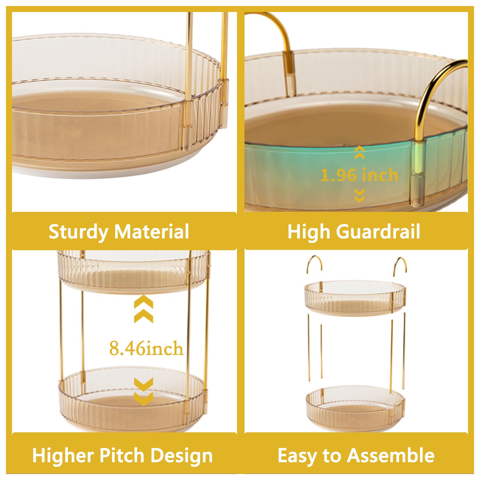 Asayuee guardrails prevent items from slipping during rotation.