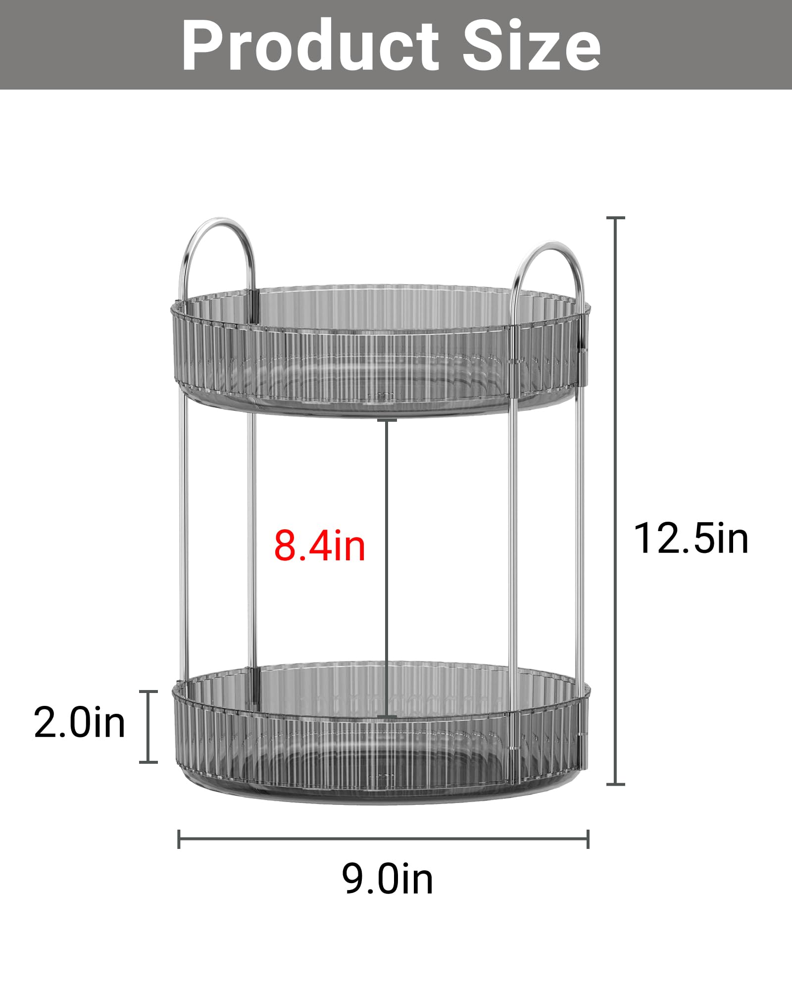 Asayuee lazy susan makeup organizer showing quick assembly and setup