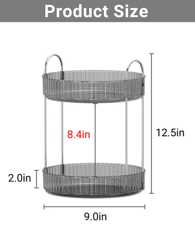 Asayuee lazy susan makeup organizer showing quick assembly and setup