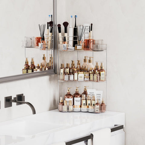Asayuee top toothbrush holder keeps brushes organized at arm's reach.