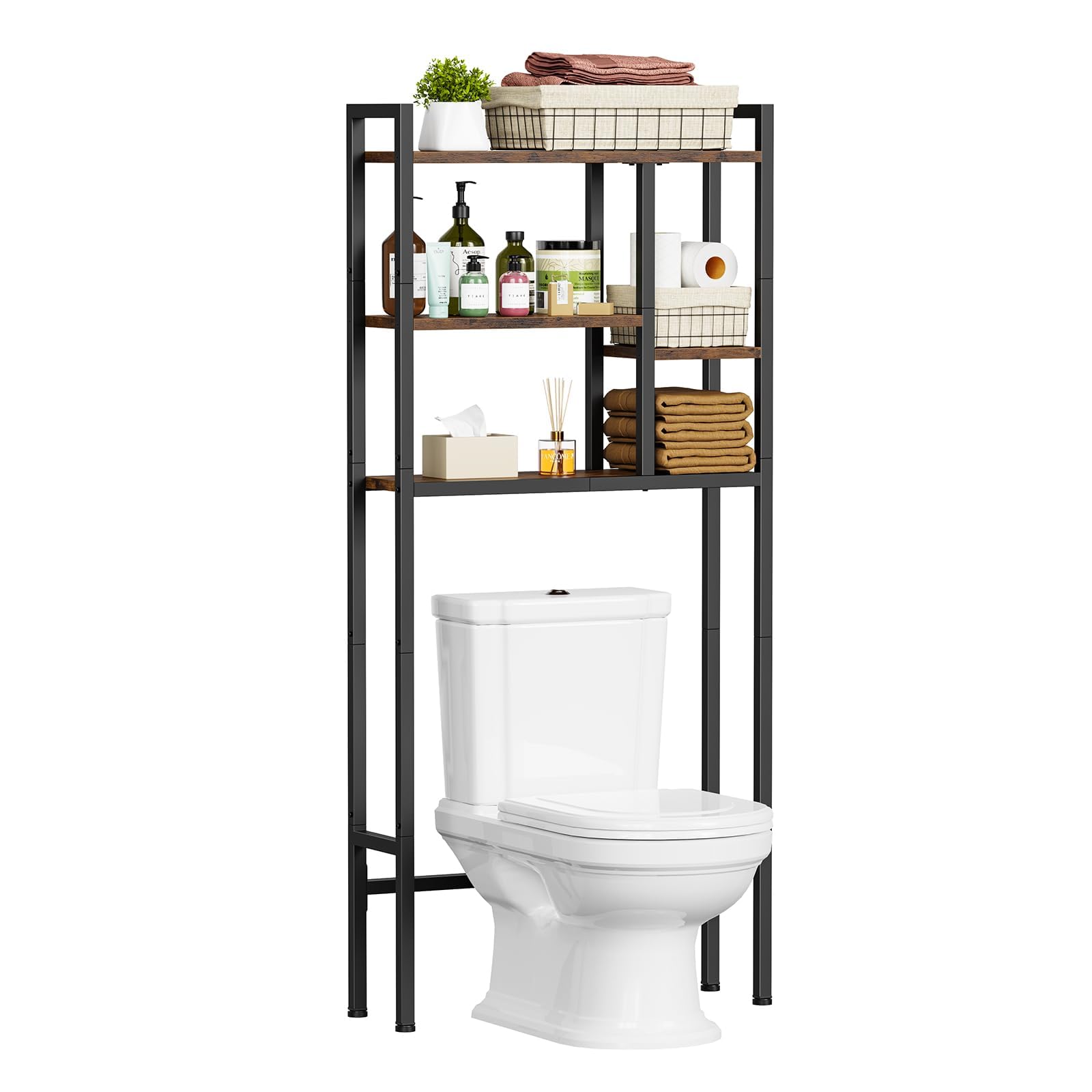 Asgolion behind-the-toilet storage fits compact bathroom spaces
