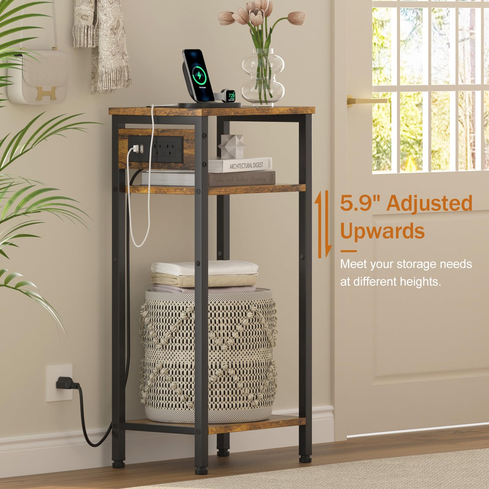Asgolion black metal frame delivers sturdy support in living spaces.