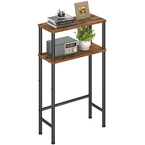 Asgolion narrow console table front view for compact entryways and storage.