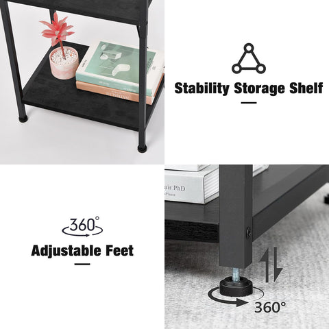 Asgolion nightstand used daily for remote, lamp, and phone.