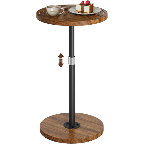 Asgolion round small side table with adjustable height beside a sofa for comfort