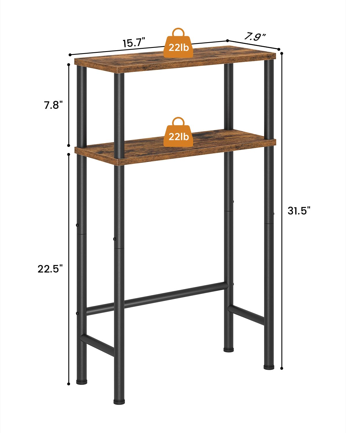 Asgolion rustic industrial frame blends style with sturdy support.