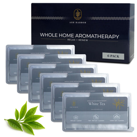 Ash Harbor white tea air freshener pad on a filter provides continuous whole-house scent.