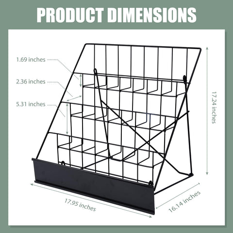 AshKiz Book Display Rack side angle highlights multi-tier storage options.