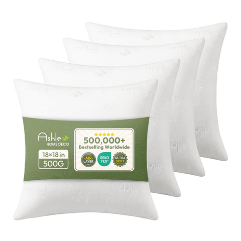 Ashler Throw Pillow Insert with air layer plush support for couches.