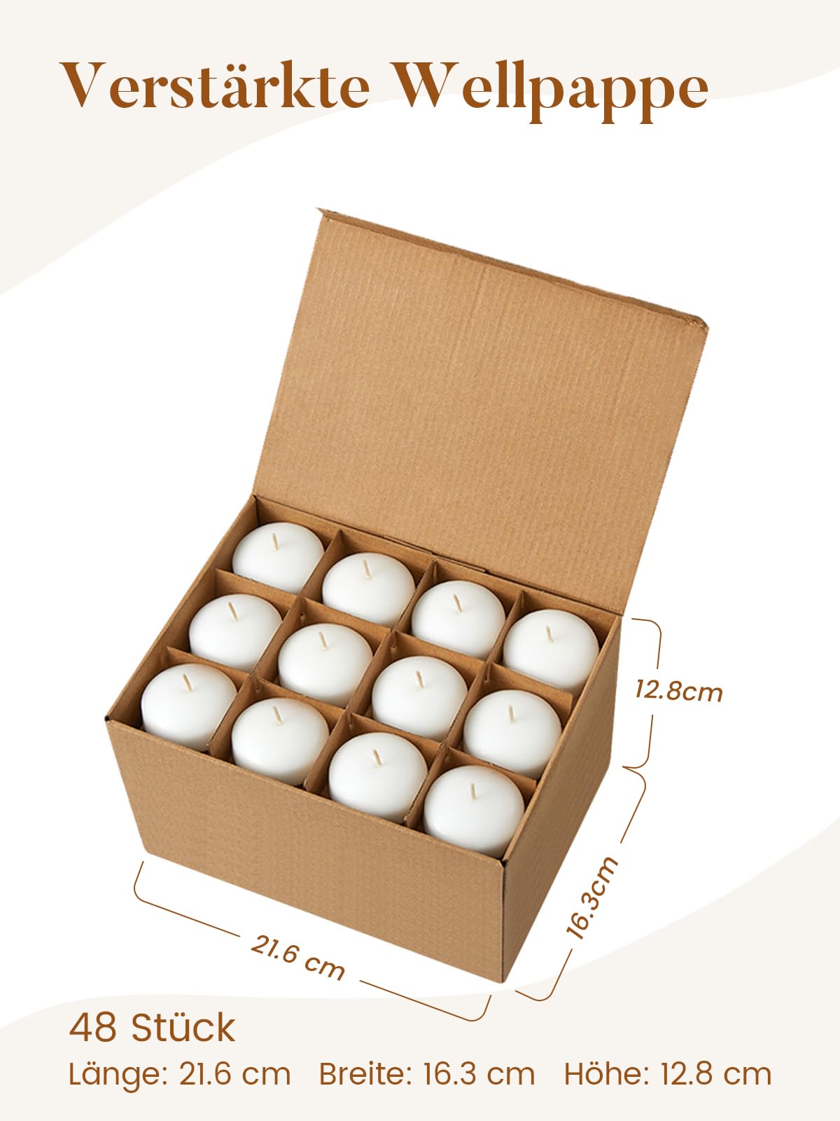 Ashlux long-burn candle offers steady illumination for events.