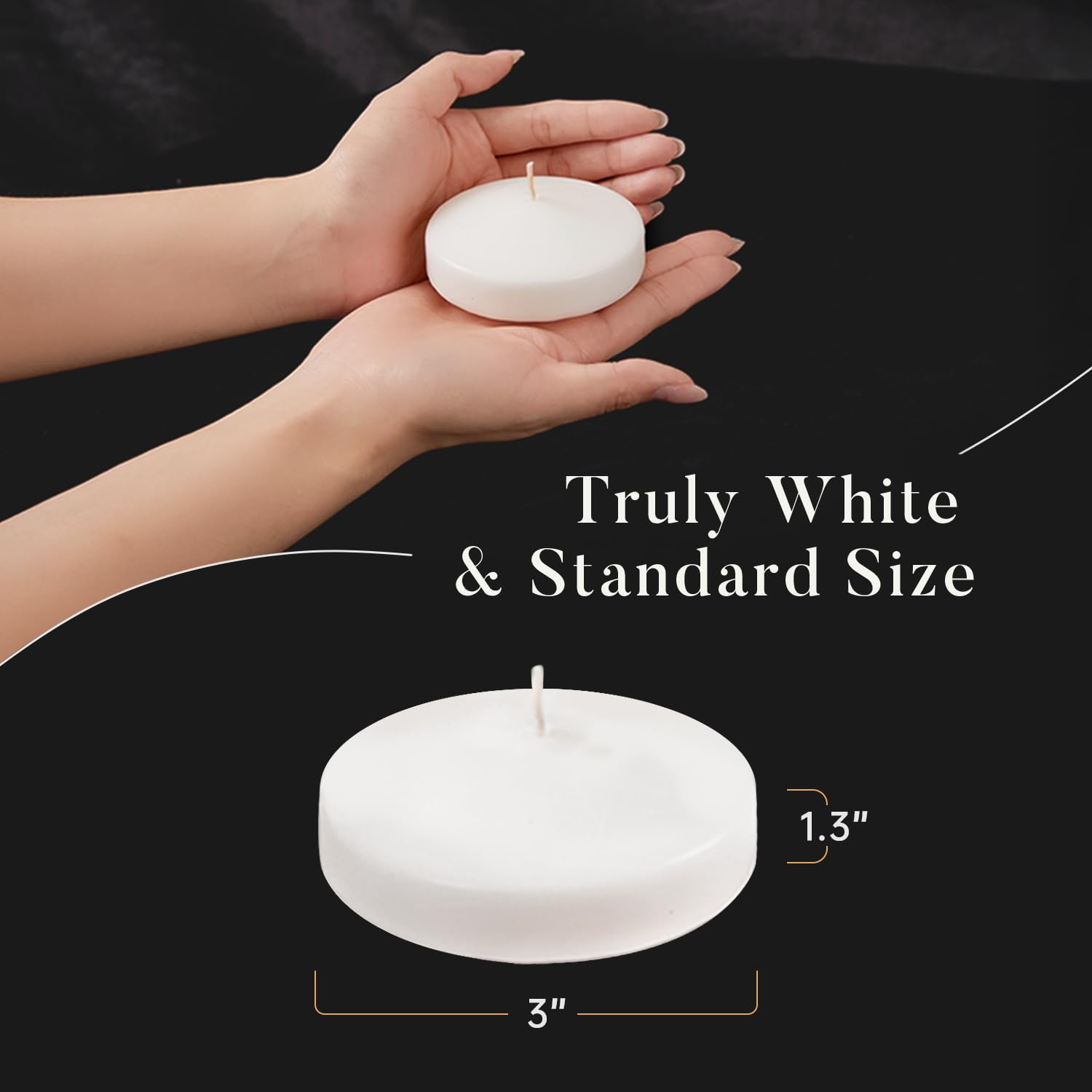 Ashlux unscented floating candles ideal for weddings and events.