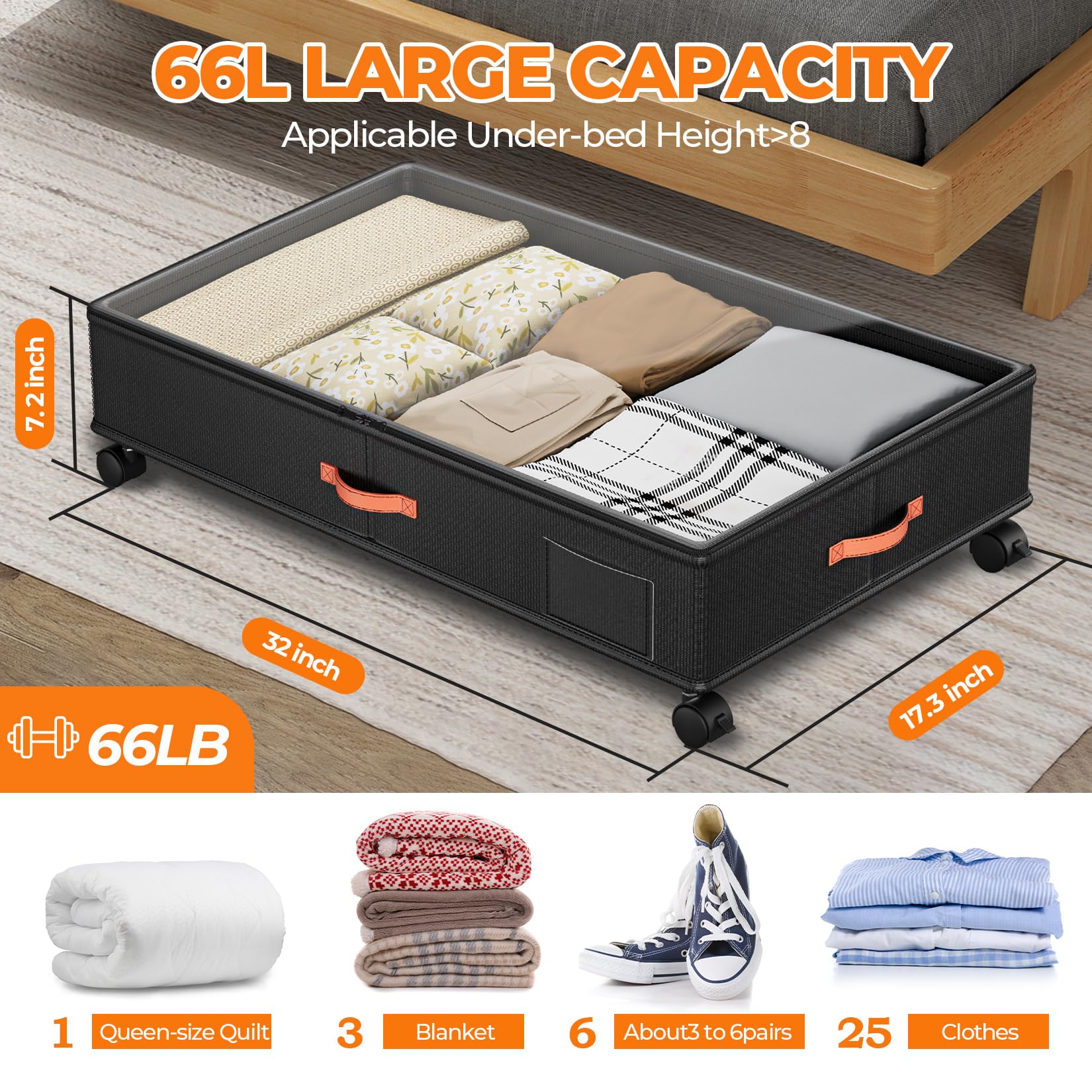Ashwanth 360° wheels glide smoothly across floors.